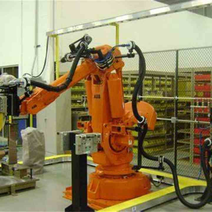 6 Axis Industrial Robotic Arm China QJAR QJR6-1 With CNGBS Robot Guide Rail Dress Pack For Automated Material Handling Robot