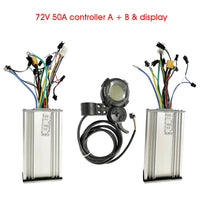 DAMAO 72V 50A electric scooter Controller for 72 Dual motor 7000W 8000W e scooter Accelerator DAMAO Display