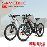 Samebike XD26 Electric Bicycle 26" Mountain Moped 750W 14AH Lithium Battery 40km/H Men's Road EBike Off Road MTB For Adults