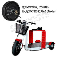 SiAECOSYS QSMOTOR 10x2.15inch 2000W 48V 35kph Hub Motor with EM50SP controller and kits for low speed high torque Electric Scoot