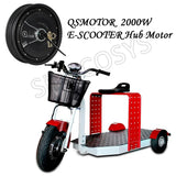 SiAECOSYS QSMOTOR 10x2.15inch 2000W 48V 35kph Hub Motor with EM50SP controller and kits for low speed high torque Electric Scoot