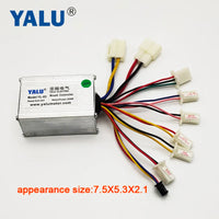 YALU Brush DC Motor Controller 24V 250W Ebike Speed Controller with PAS Sensor Port For Electric Bicycle Scooter Conversion Kit