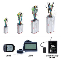 36v-48 250w/350w/500w/750w/1000w/1500w electric bike conversion kit controller with LCD5 LCD3 and color display LCD8s