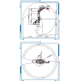 6 axis robot china mig welding robot GBS6-C2080 arms robotic With welding torch and 2 AXIS welding positioner