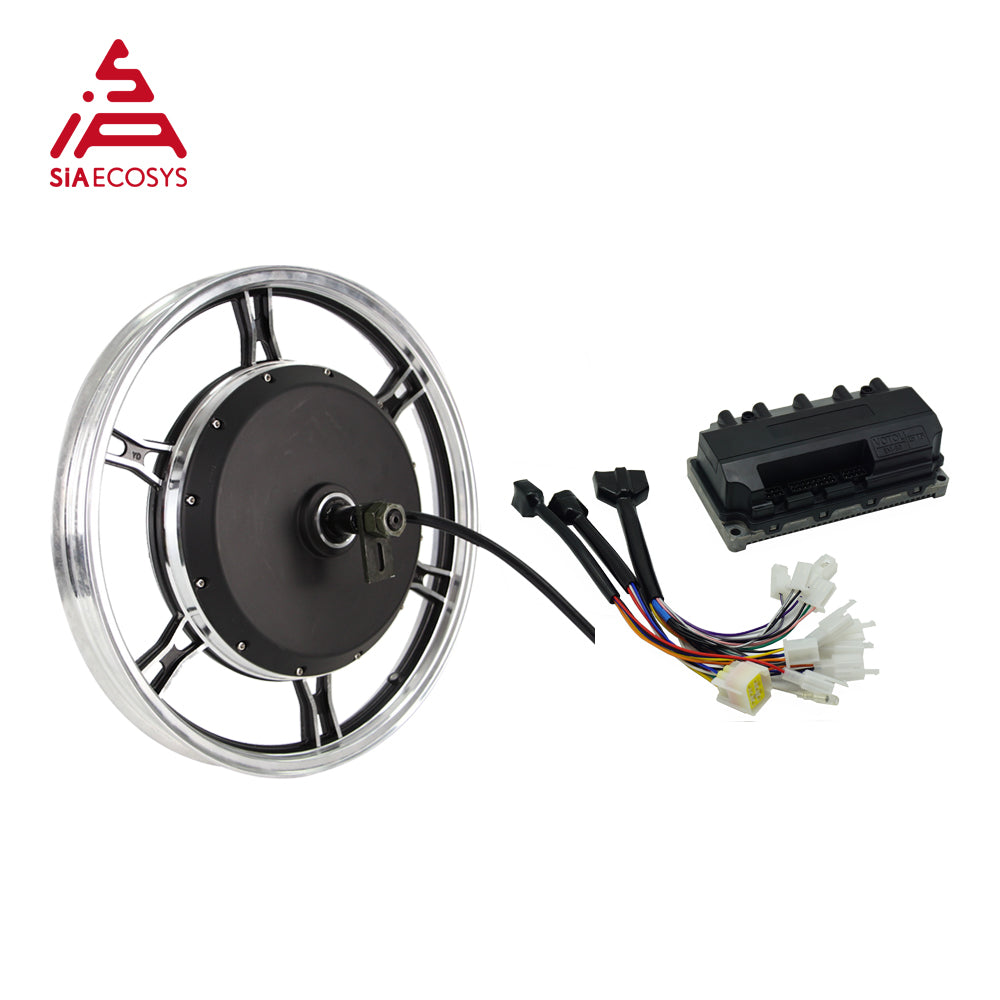 SiAECOSYS QSMOTOR 2000W 72V 70kph Hub Motor 17x1.6inch New Condition with EM80GTSP Controller and Kits for Scooter