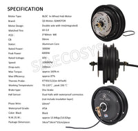 QSMOTOR 10x2.15inch 205 3000W 60V 80kph Hub Motor with SIAYQ72120 controller and kits for Electric Scooterr