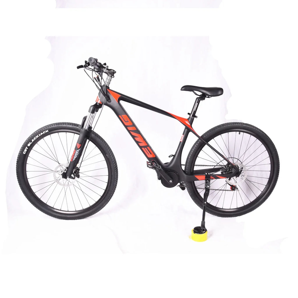 EWIG Carbon Electric Mountain Bike Full Suspension Carbon Fibre e Bikes 7 Speed 27.5 inch SHIMANO MTB Bicycle for Adult Ebike