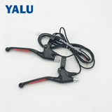 Upgrade Electric Bicycle Brush Motor Kit Components with Controller And Throttle Handle With Battery Voltage Show And Key Switch