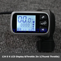 24V/36/V48V 250W/350W WUXING LCD Display Thumb Throttle With Brushless DC Controller 2 in 1 Kit for DIY Electric Bicycle Scooter