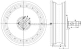 QS Motor 13inch 2000W 273 (28H) Single Shaft Separated Wheel Extra/V3 Type Hub Motor