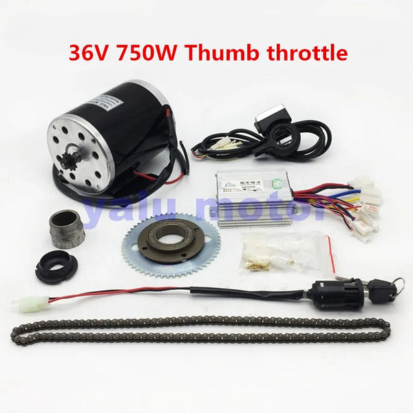 36V 48V 750W Electric Scooter Motor Electric Bike Belt Drive MY1020 High Speed Belt MOTOR electric scooter conversion kit