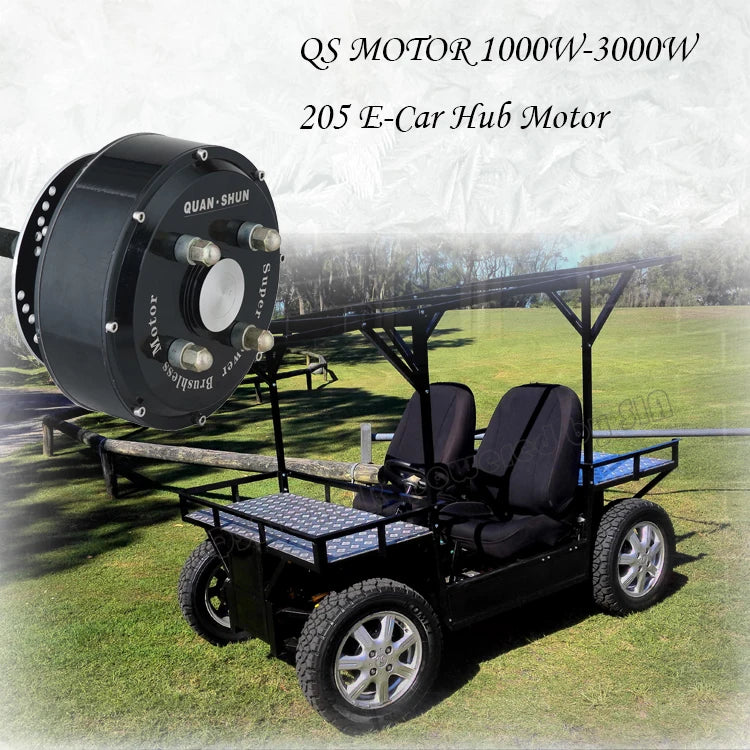QS Motor 1500W 205 45H V2 BLDC Electric Car Hub Motor for small e-car 48V40KPH