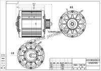 QS 3000W 138 70H V1 sprocket/belt design mid drive motor with SIAYQ72180 SIAYQ72120 far drive controller max speed 100kph