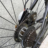 Bicycle spoke sprocket bicycle rear wheel 32t sprocket for left drive motor kit 16t flywheel with motor MY1016Z adapter