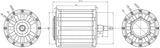 QS 120 2kW 72V60KPH Mid drive motor with 428 sprocket