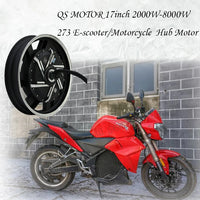 QSMOTOR High power 17*3.5inch 2kW 2000w 28H V2 Electric Scooter Hub Motor