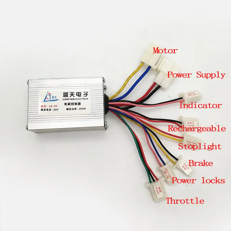 YALU MY1018Z 24V 36V 250W 450W Brushed Motor Kit With 24V Electric Bike Conversion Kit E-Scooter Ebike Sets