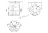 QS Motor 138 70H 3KW V1 Sprocket Mid Drive Motor with Votol Controller display