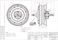 Best-selling 10inch 2000W 205 45H V3 Brushless DC Electric Scooter Hub Motor