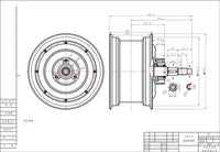 QS 10inch 1000W 205 40H V2 72V 50kph DC Electric Brushless Hub Motor for electric scooter