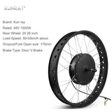 50-55km/h Fat Bike 48V 1500W Electric Motor Wheel 20" 26" 35A Rear Fatbike Snow Wheel KT BLDC Controller LED LCD Conversiom Kit