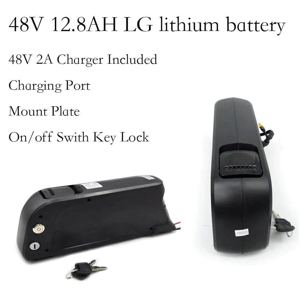 Rear Wheel 48V 1000W Electric Bicycle Motor Conversion Kit 48v 12.8ah Lithium battery pack