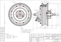 QS motor 10inch 4000W 205 55H V3 Brushless DC Electric Scooter Hub Motor