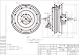 Best-selling 10inch 2000W 205 45H V3 Brushless DC Electric Scooter Hub Motor