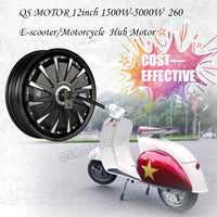 Siaecosys/QSMOTOR Powerful 5kW 12x3.5inch In-Wheel Hub Motor with MQ Sabvoton controller