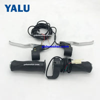 Upgrade Electric Bicycle Brush Motor Kit Components with Controller And Throttle Handle With Battery Voltage Show And Key Switch