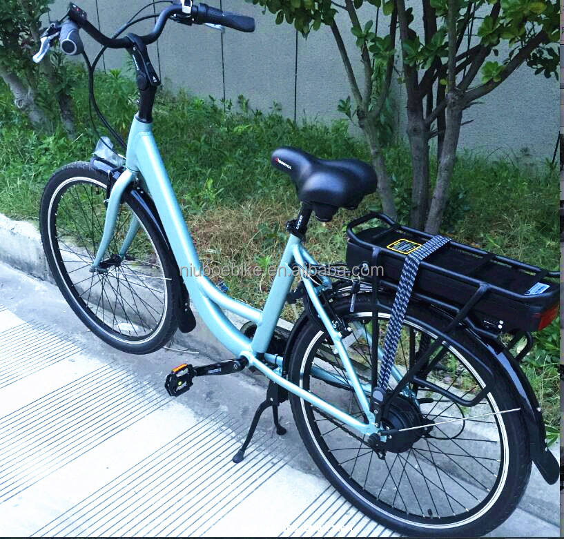 Efficient 250W City Electric Bicycle - Brushless Rear Hub Motor and 7-Speed Gear System for Comfortable City Rides
