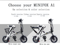 Smart Folding Electric Bike Mini Electric Moped Bicycle 36V 350W 8AH 12AH 16AH Battery With Double Disc Brakes Electric Bicycle