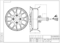 SiAECOSYS/QS 12X5.0inch 5000W V4  Single/Dual Shaft Hub Motor Conversion Kits With SVMC72200 Controller