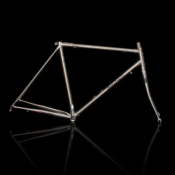 700C Road Bike Frame Chrome Molybdenum Steel Reynolds 525 Frame Brushed Silver Racing Bike Frame