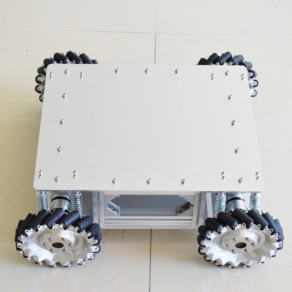 40KG Load Shock Absorption Mecanum Wheel Robot Car Chassis Kit with 4pcs Planetary Gear Motor for Arduino STM32 Raspberry Pi