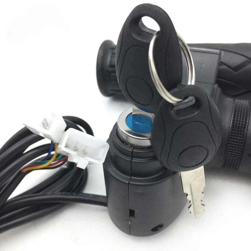 12-99V Battery Voltage Indicator Digital Ebike Twist Throttle with Key Switch for electric scooter tricycle bicycle MTB ATV part