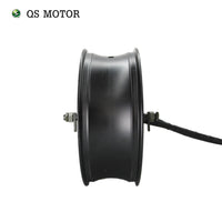 QSMOTOR 17X6.0inch 12000W V4 96V 157kph hub Motor with ND96850 Far Driver Controller for Electric Motorcycle