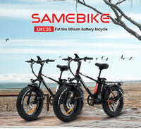 SAMEBIKE XWC05 20 inch aluminum alloy 750W high speed high power motor li-ion battery fat tire mountain electric bike