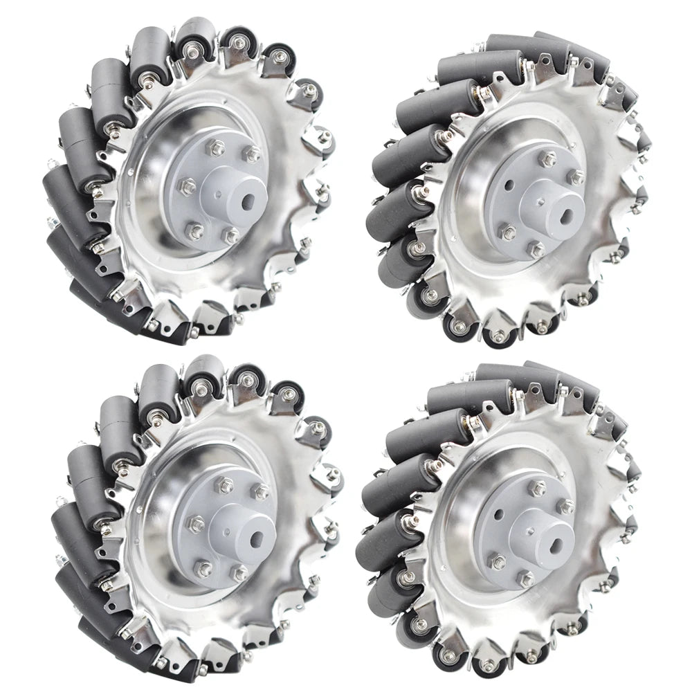 4pcs/set 100KG BIG Load Mecanum Wheel with DC 24V Speed Encoder Motor for Arduino DIY Robot Car Chassis Handling ROS Research