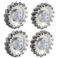 4pcs/set 100KG BIG Load Mecanum Wheel with DC 24V Speed Encoder Motor for Arduino DIY Robot Car Chassis Handling ROS Research