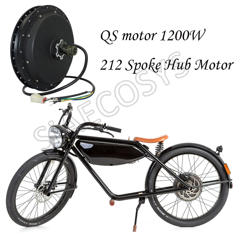 SiAECOSYS QSMOTOR 1200W 48V 50kph Hub Motor with QSKLS4812S controller and kits for Electric Bike