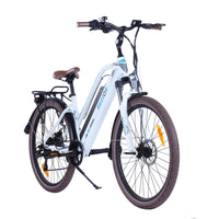 Bezior M2 26 Inch Electric Road Bike Powerful 250W Motor and 48V 12.5Ah Lithium Battery for Efficient Urban Commuting 5 Speed Gears and Mechanical Disc Brakes Two-Seat Electric Moped Bicycle