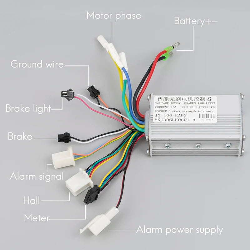 Electric Bicycle 24V- 48V 350W DC Motor Controller 12inch Brushless Hub Motor kiti With LCD Display Brake Electric Scooter Kit