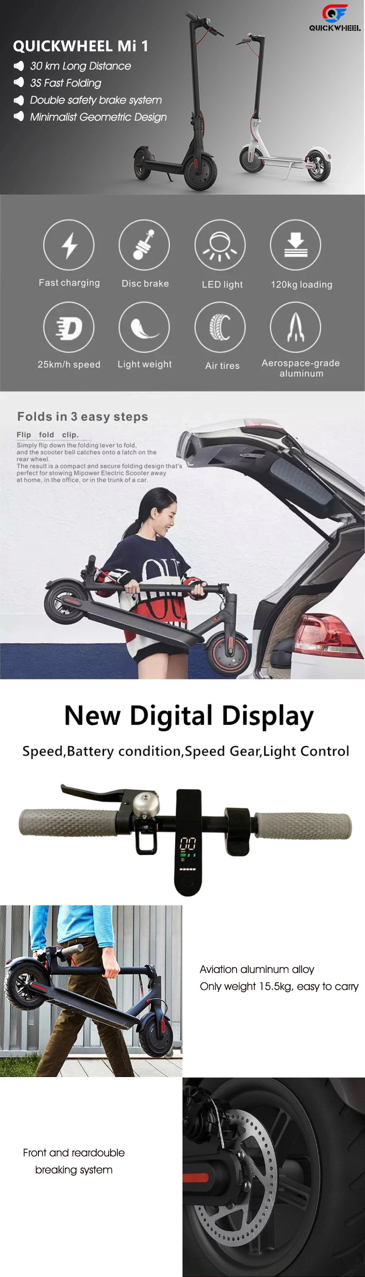 Original 2022 New Arrival Xiao mi M365 Foldable Scoter Electric Scooter For Adult