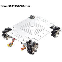 PS2 Handle RC 25KG Big Load 78mm Mecanum Wheel Robot Car Chassis Kit with 4pcs 12V Speed Encoder Motor for Arduino Shooting DIY