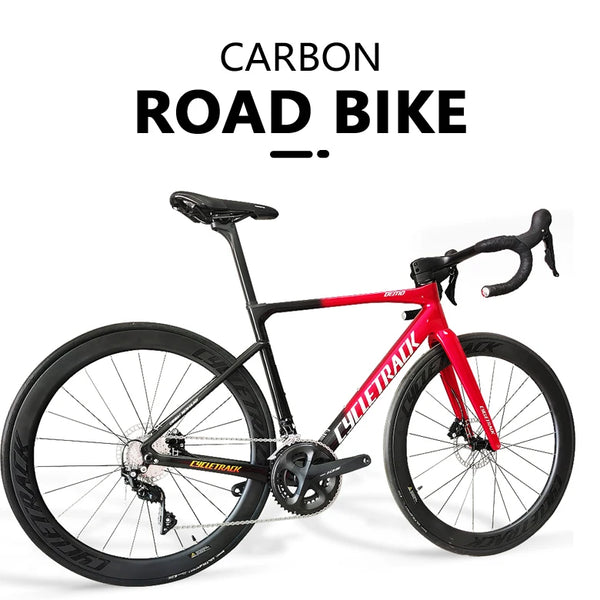 Cycletrack Carbon Fibre Frame 22 Speed Bicycle Handlebars Oil Brake 700C Road Racing Bike