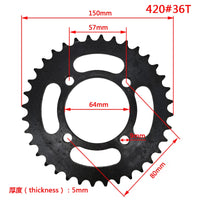 420#36toothed chainring gearless flywheel connector bushing 13/16/25/27/29/31MM electric tricycle flywheel assembly accessories,