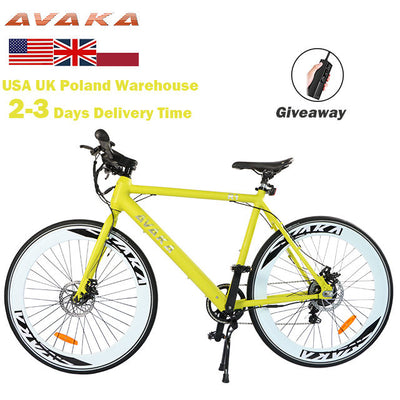 AVAKA R1 Electric Road Bike 27.5-Inch Wheel 250W Ebike with 36V 9Ah Battery City Bicycle with 7-Speed Gear System Electric Bike