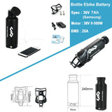 Samsung Ebike Bottle Battery - Small Mini E-bike Bicycle Battery 36V 10.5AH G30 Sanyo Cell with USB for 250W 500W Motor