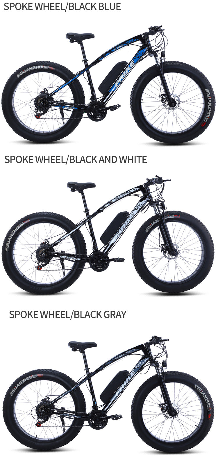 FRIKE 88E3 26-Inch Mountain E-Bike  electric bike fat bike electric mountain bike electric mountain full suspension